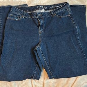 Sonoma Mid Rise Curvy Straight Denim Jeans sz 16